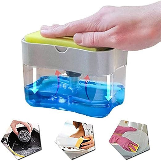Soap Pump Dispenser & Sponge Holder for Kitchen Sink YMDS