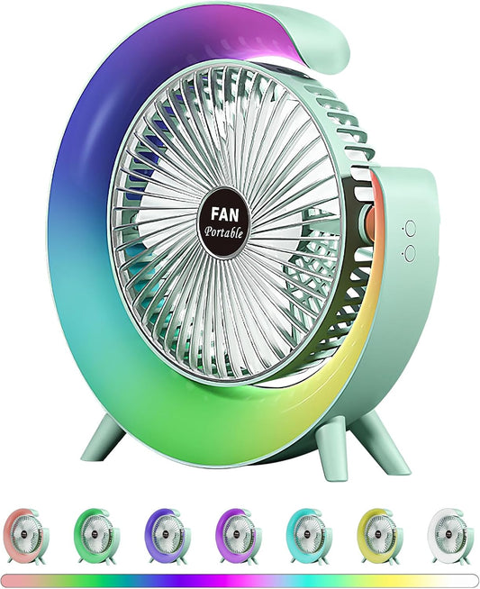 Colorful USB Rechargeable Desktop Fan