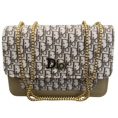 Beige | Dior Oblique Canvas & Leather Flap Clutch YMDS
