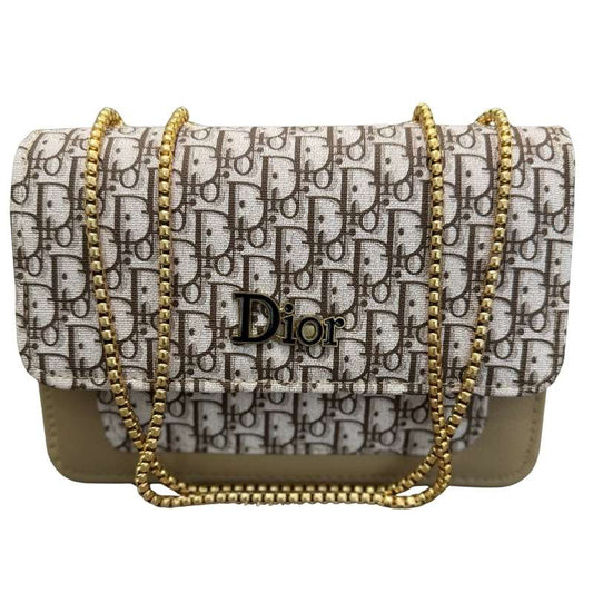 Beige | Dior Oblique Canvas & Leather Flap Clutch YMDS