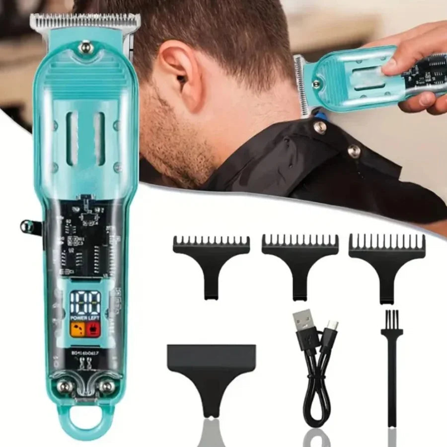 Daling Transparent LCD Electric Hair Trimmer YMDS
