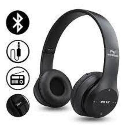 P47 Wireless Headphones | Bluetooth Foldable Headset | Stereo Sound | FM Radio & TF Card Support | Built-in Microphone YMDS