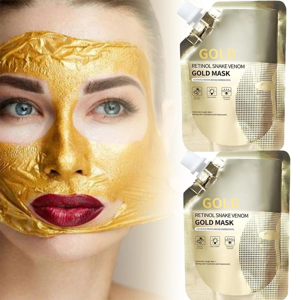 Retinol Snake Venom Peptide Gold Mask YMDS