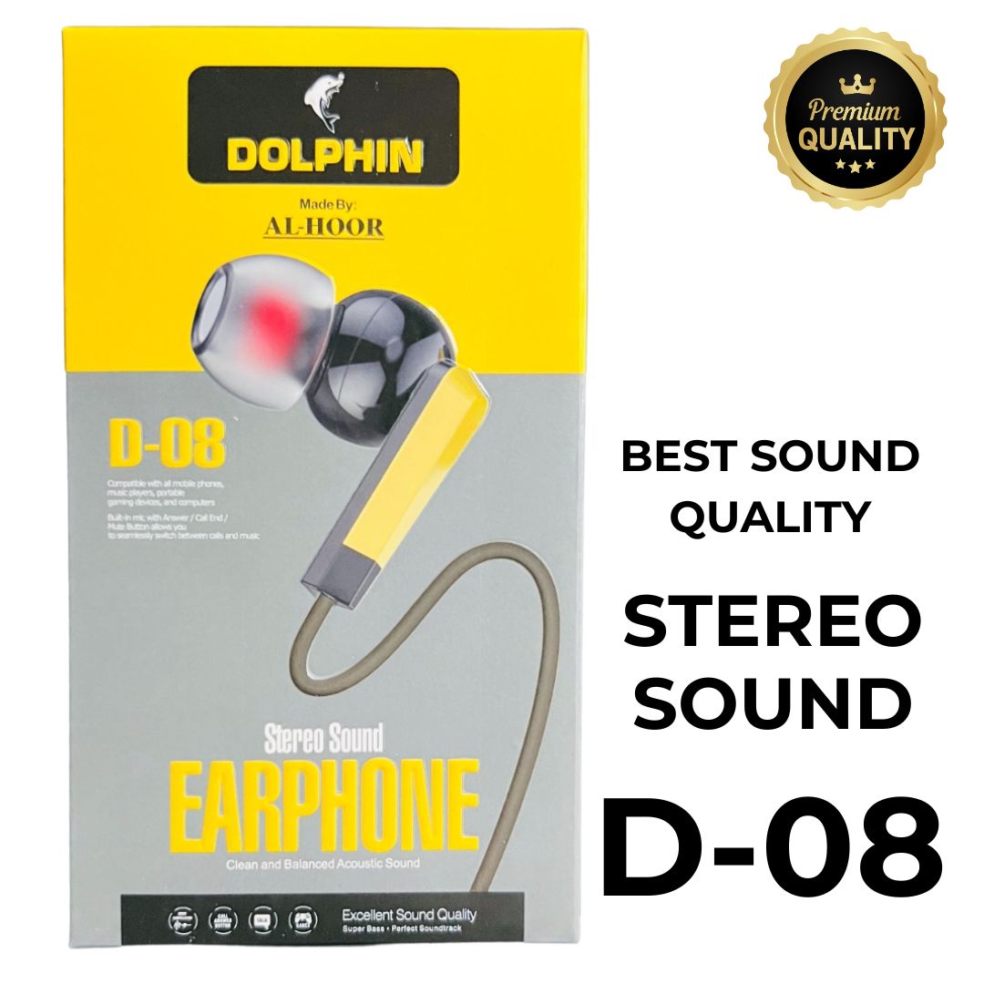 Dolphin D-08 Handsfree | Stereo Sound Earphones YMDS
