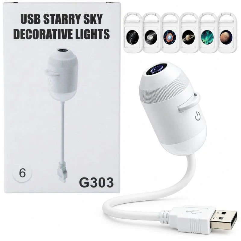 2-in-1 USB Galaxy Star Projector Night Light HHC