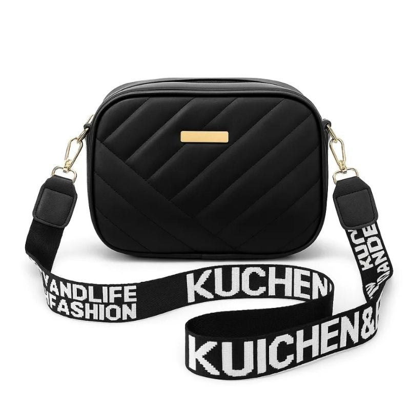 Black Leather Handbag for Girls & Women | Stylish Shoulder & Crossbody Bag | Daily Use & Gift YMDS