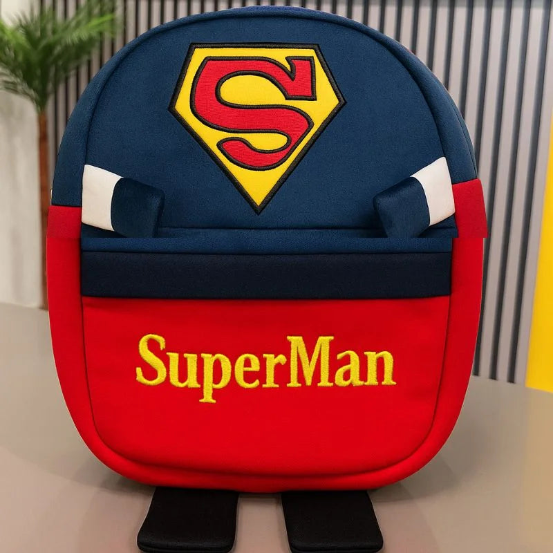 Cute Plush Superman Character Backpack YMDS