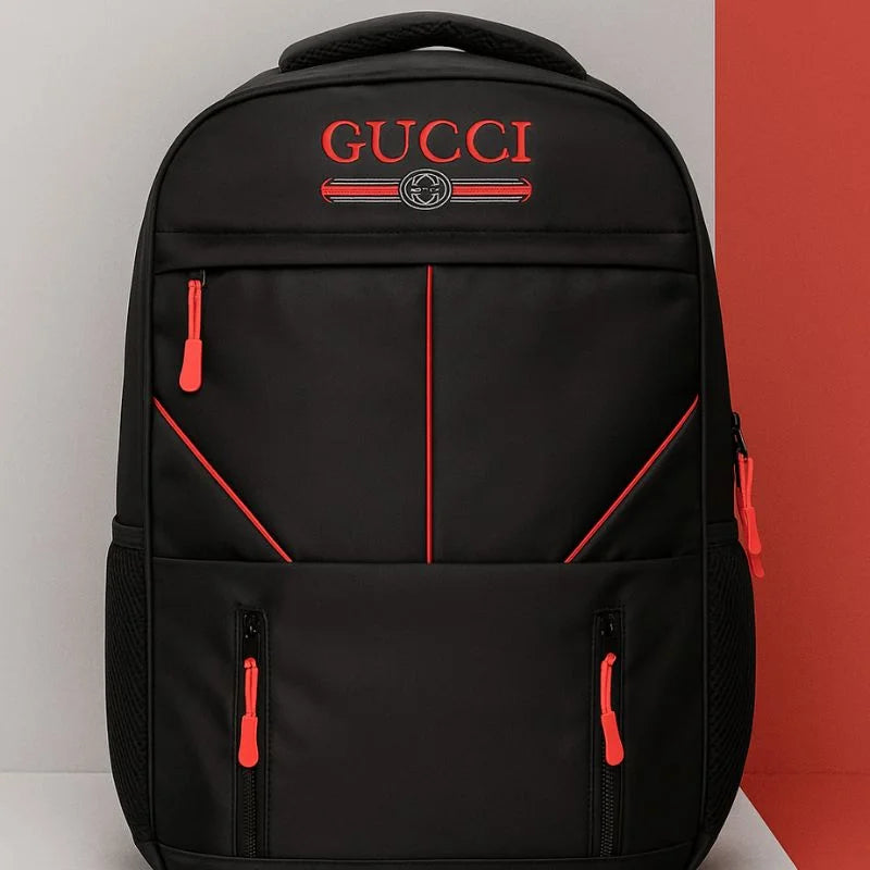 Business Daypack with Laptop Compartment | Black & Red YMDS