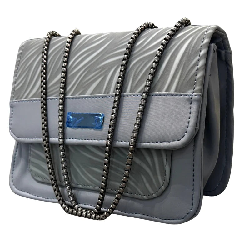 Luxury Women’s Shoulder Bag in Grey Faux Leather for Casual, Work, and Formal Use Rida's Collection
