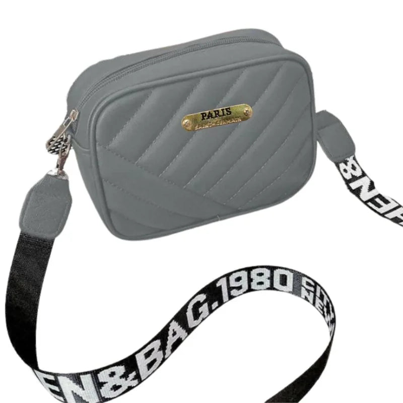Gray Leather Handbag for Girls & Women YMDS