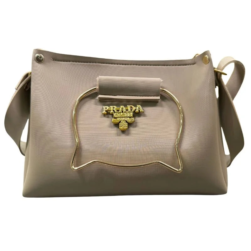 Beige Elegant Cat Handle Handbag for Girls & Ladies YMDS