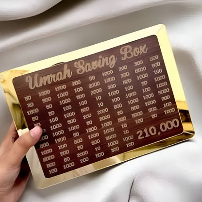 Umrah Saving Box – Premium Wooden YMDS