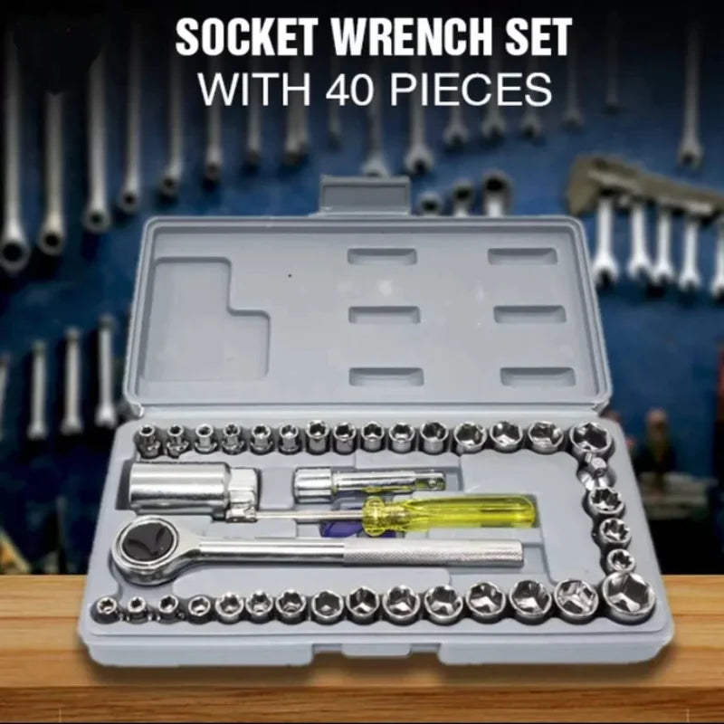 40pcs Aiwa Socket Wrench Tool Kit YMDS