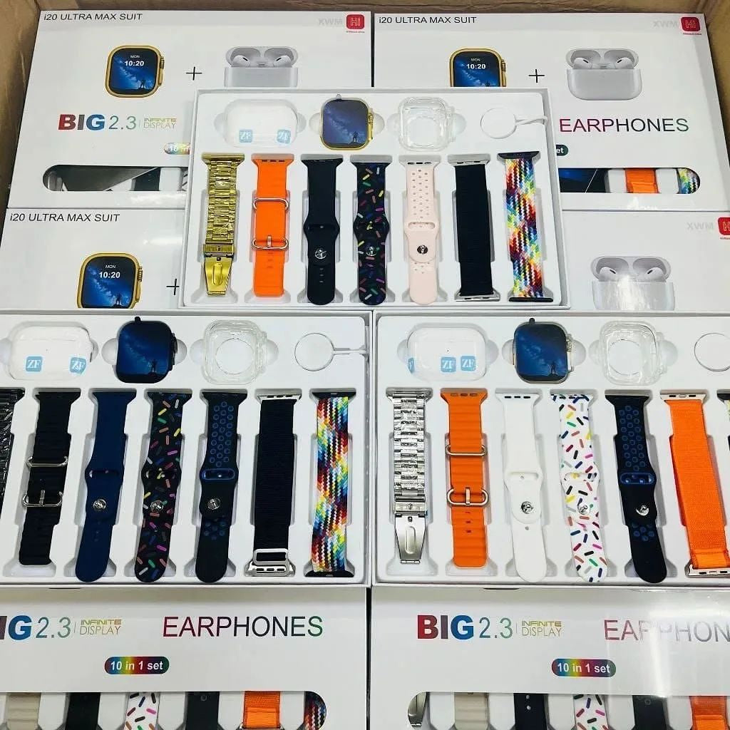 i20 Ultra Max Suit Smartwatch & Earbuds Combo YMDS