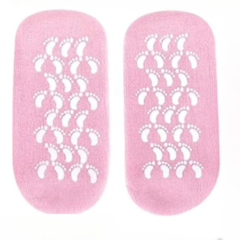 Reusable Silicone Spa Gel Socks for Dry Feet & Cracked Heels YMDS