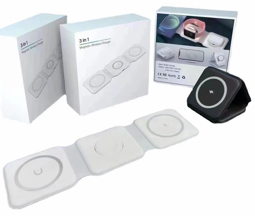3-in-1 Foldable Magnetic Wireless Charger 15W YMDS