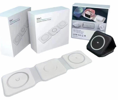 3-in-1 Foldable Magnetic Wireless Charger 15W YMDS
