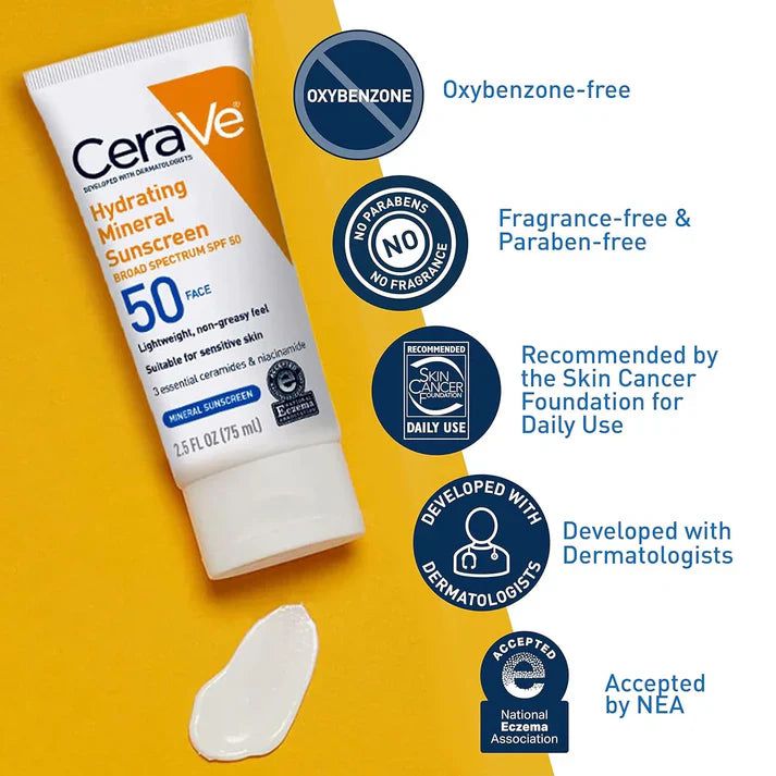 CeraVe 4-in-1 Skincare Kit | Cleanser, Serum, Sunblock & Night Cream YMDS