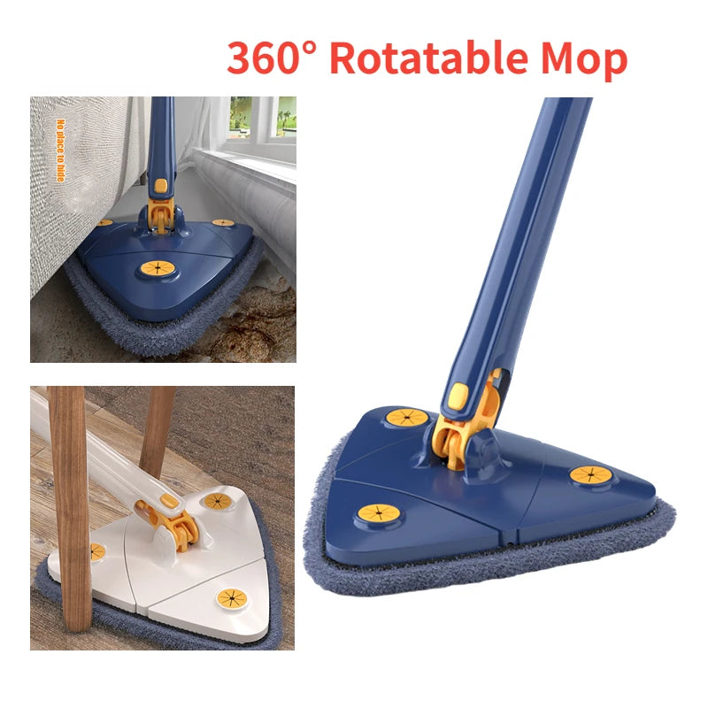 360° Twist Rotatable Triangle Mop with Long Handle YMDS