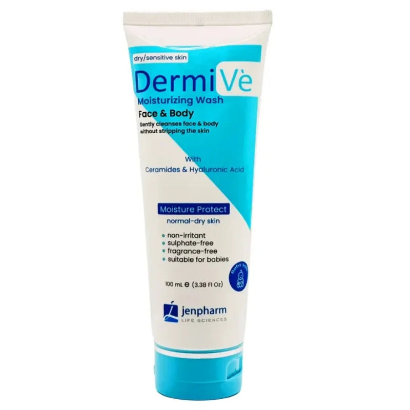 DermiVe Moisturizing Wash Face & Body 100ml | Jenpharm YMDS