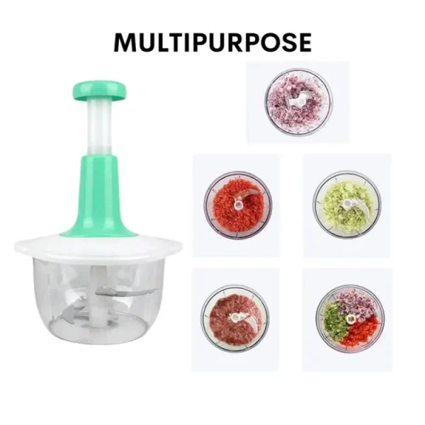 1.5L Manual Hand Push Chopper & Multifunctional Mixer | Vegetable Chopper and Baby Food Maker YMDS