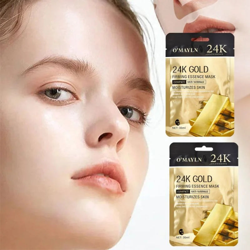 Pack of 2 | O’Mayln 24K Gold Firming Essence Mask 30ml | Skin Firming & Anti-Aging Treatment YMDS