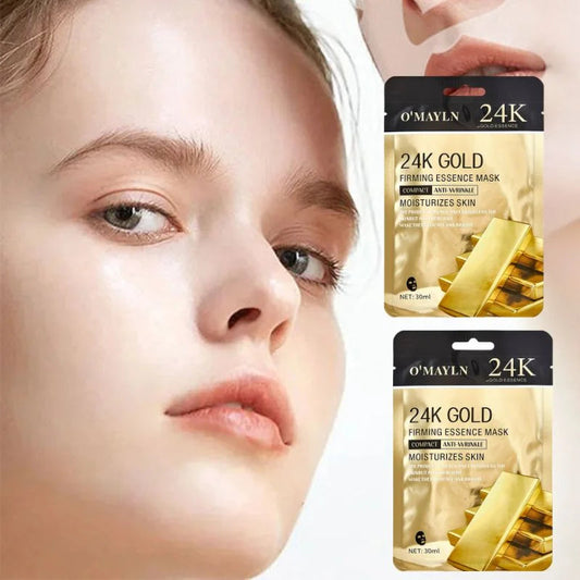 Pack of 2 | O’Mayln 24K Gold Firming Essence Mask 30ml | Skin Firming & Anti-Aging Treatment YMDS