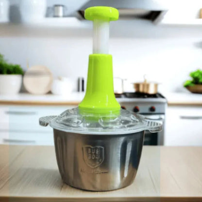 2L Manual Food Chopper | Stainless Steel Bowl & 4 Sharp Blades YMDS