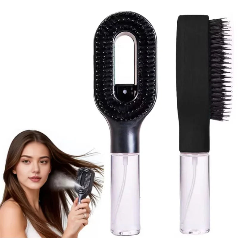 2-in-1 Misting Hair Brush with Water Spray Bottle YMDS