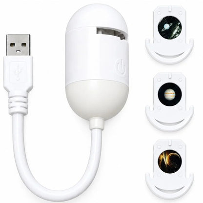 Galaxy Starry Sky Lamp Box | 2-in-1 Projector Night Light with 3 Projection Lenses YMDS
