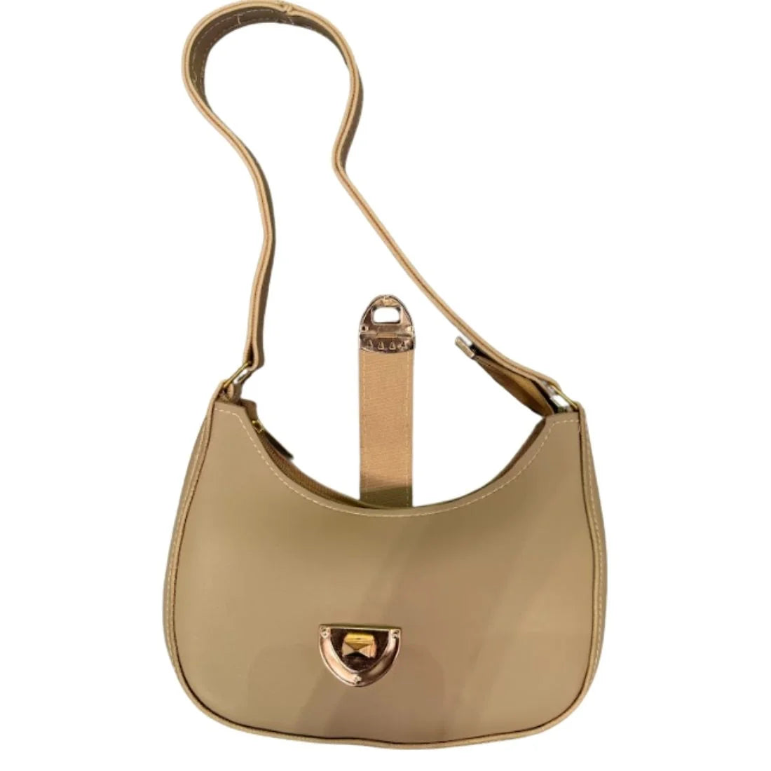 Crescent Leather Luxury Shoulder Bag for Women | Skin Color YMDS