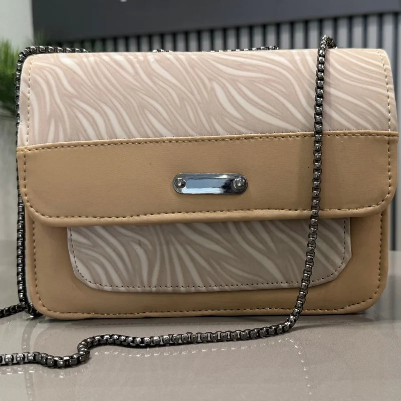 Luxury Women’s Shoulder Bag in Beige Faux Leather for Casual, Work, and Formal Use YMDS