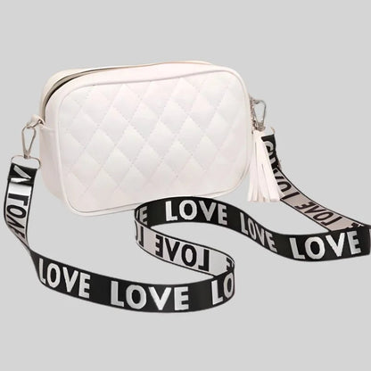 White Leather Handbag for Girls & Women YMDS
