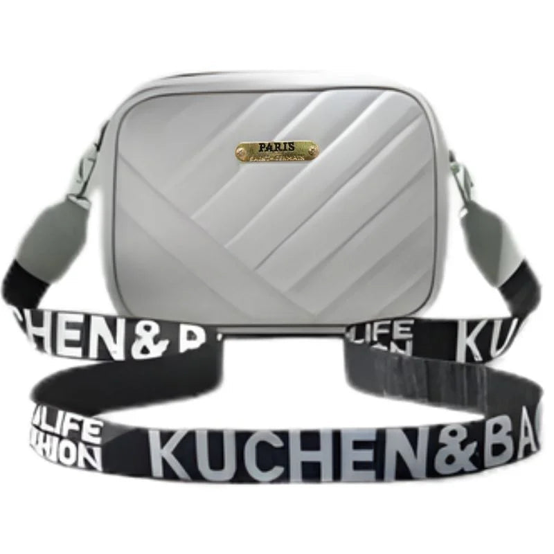 Gray Leather Handbag for Girls & Women YMDS