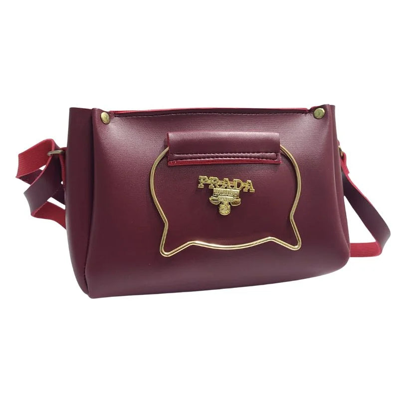 Maroon Elegant Cat Handle Handbag for Girls & Ladies YMDS