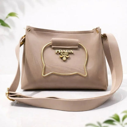 Beige Elegant Cat Handle Handbag for Girls & Ladies YMDS