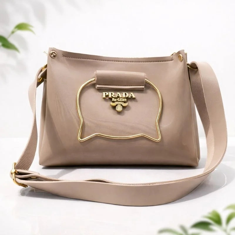 Beige Elegant Cat Handle Handbag for Girls & Ladies YMDS