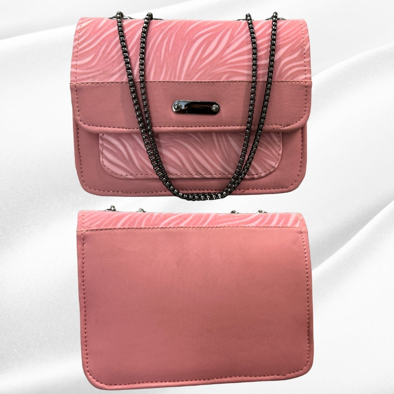 Luxury Women’s Shoulder Bag in Pink Faux Leather for Casual, Work, and Formal Use YMDS