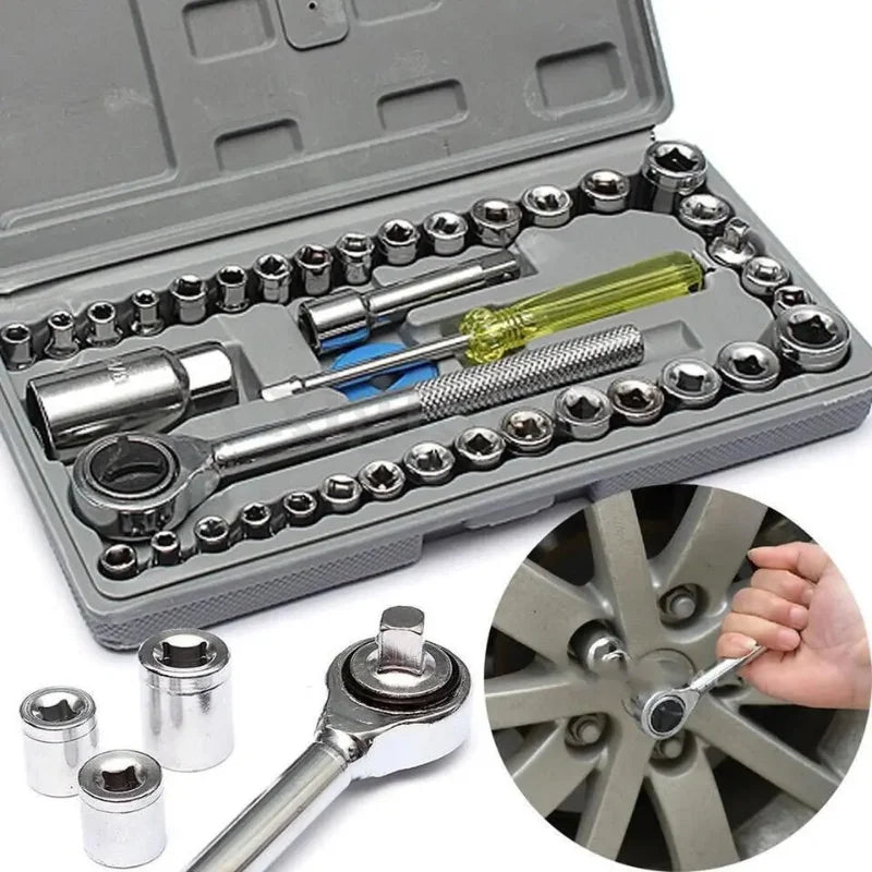40pcs Aiwa Socket Wrench Tool Kit YMDS