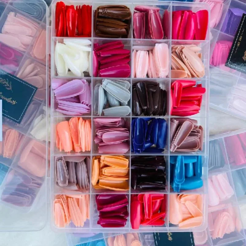 Multicolor Acrylic Artificial Nails Kit YMDS