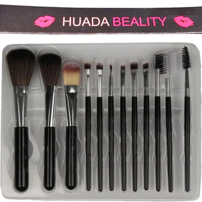 Huada Beauty Makeup Brush Set – 12-Piece YMDS