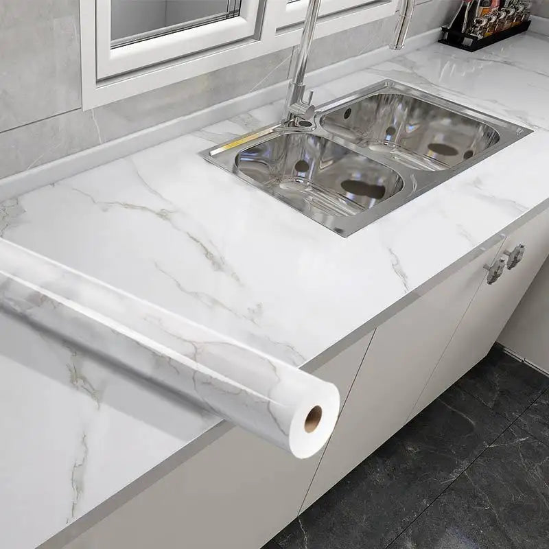 White & Grey | Marble Sheet Sticker 60x200cm YMDS