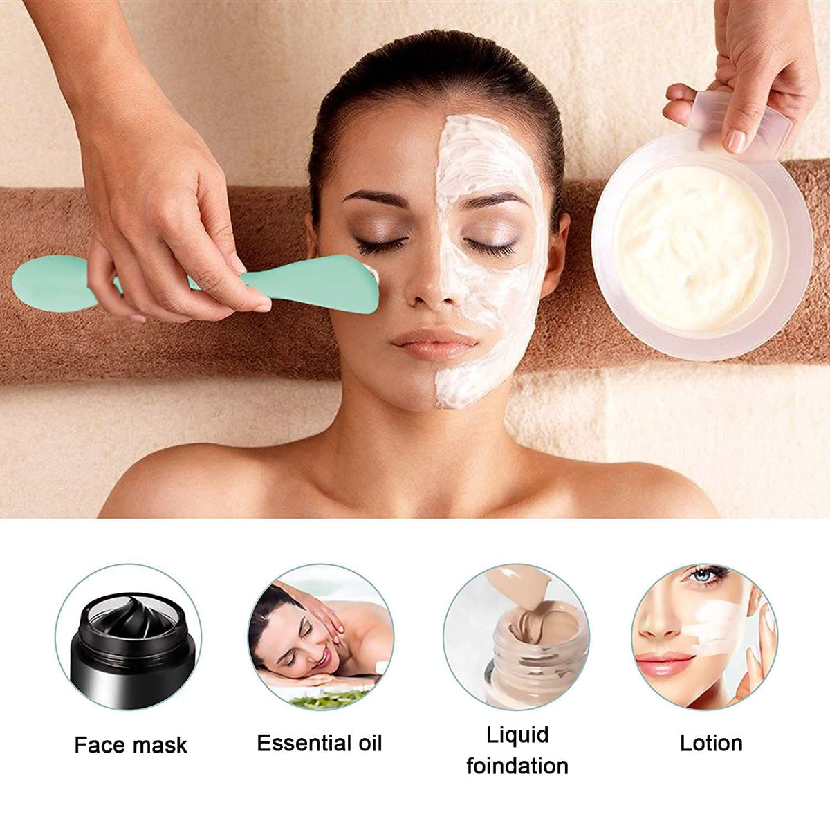Double Ended Silicone Face Mask & Cleansing Brush YMDS