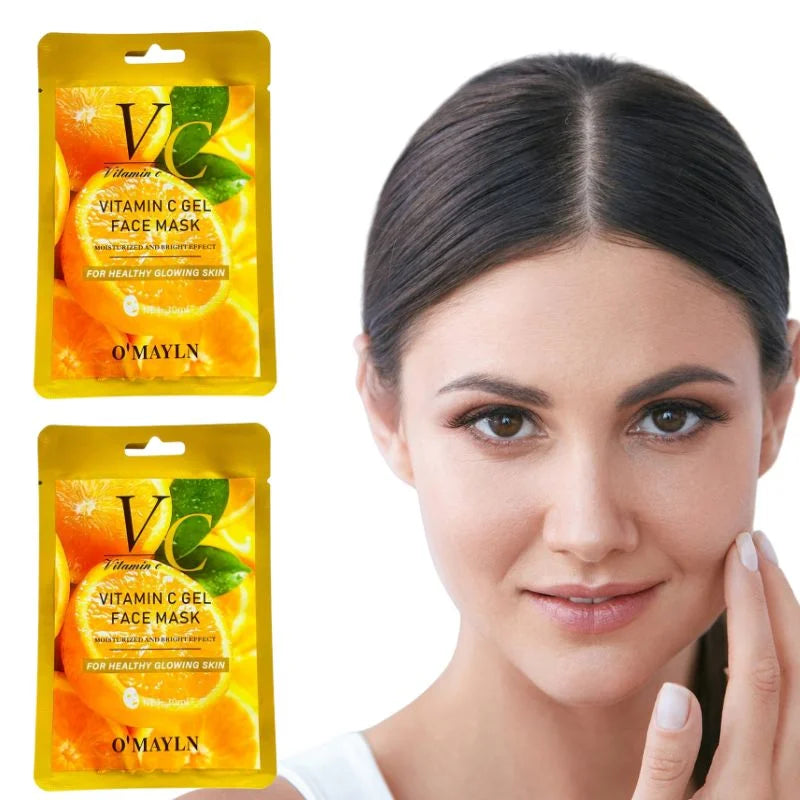Pack of 2 | O’Mayln Vitamin C Gel Face Mask 30ml | Brightening & Hydrating Facial YMDS