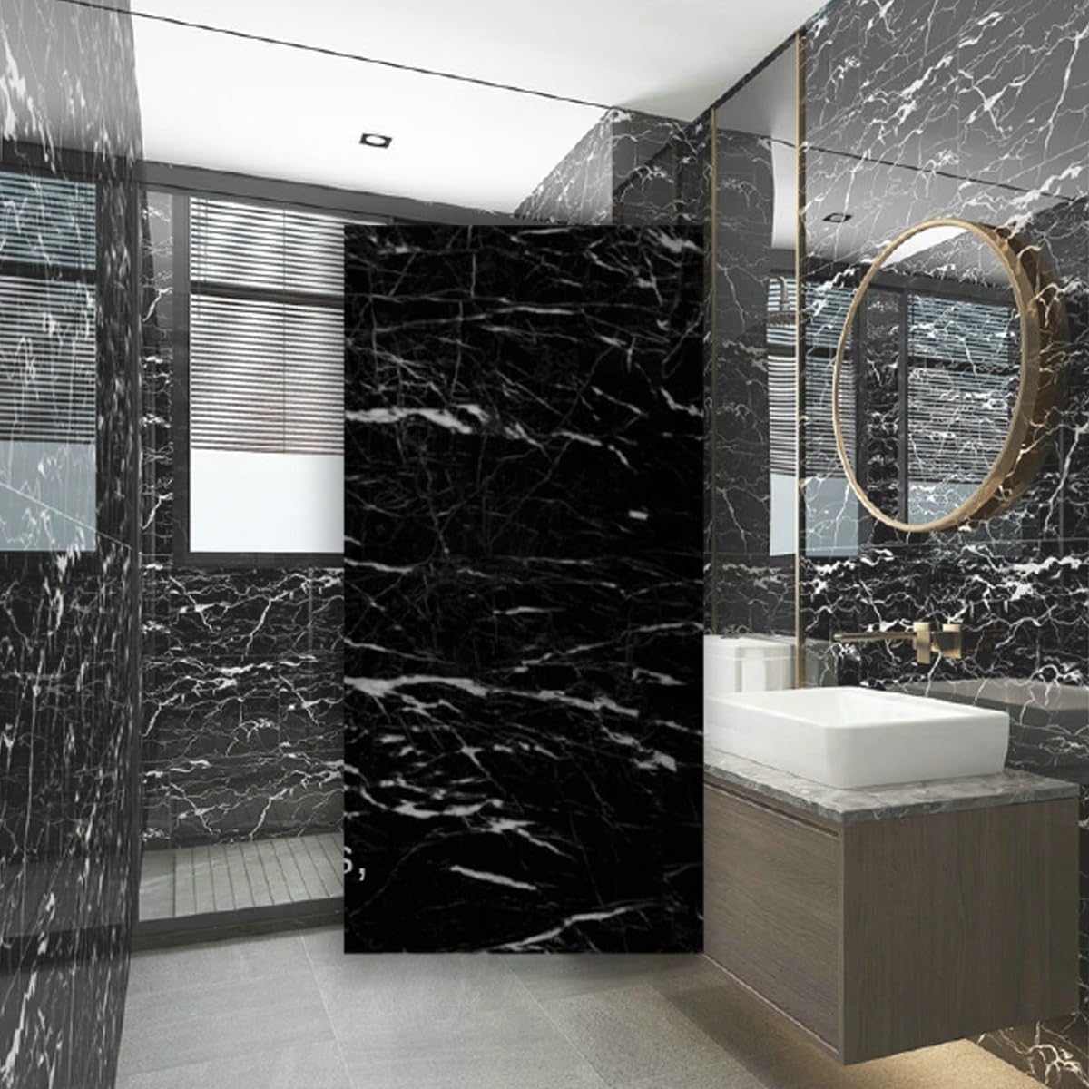 Black & White | Marble Sheet Sticker YMDS