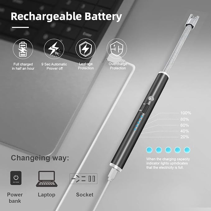USB Rechargeable Flameless Arc Lighter YMDS