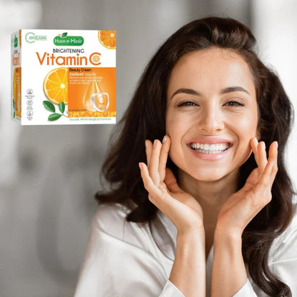 Husn e Mesir Vitamin C Brightening Cream Natural Glow Anti-Blemish Deep Action Formula for Radiant Skin YMDS