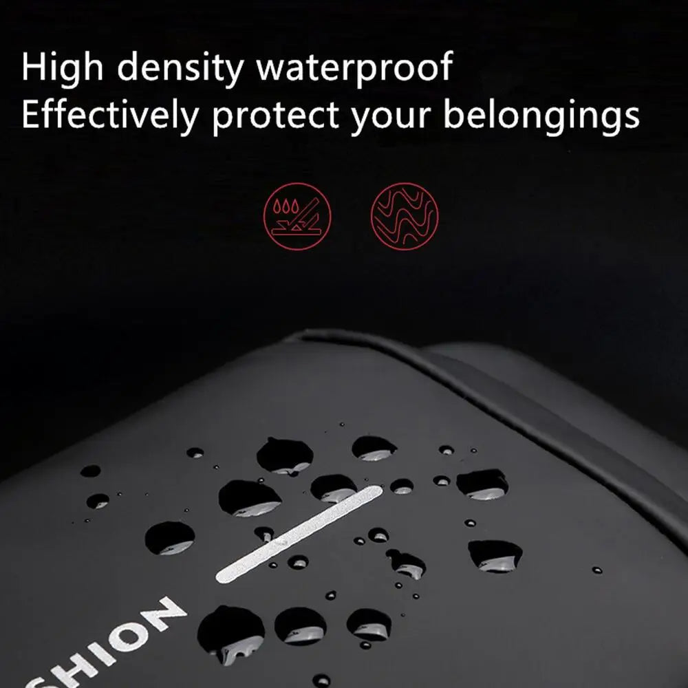 Black Multifunction Anti-Theft USB Charging Crossbody Shoulder Bag YMDS
