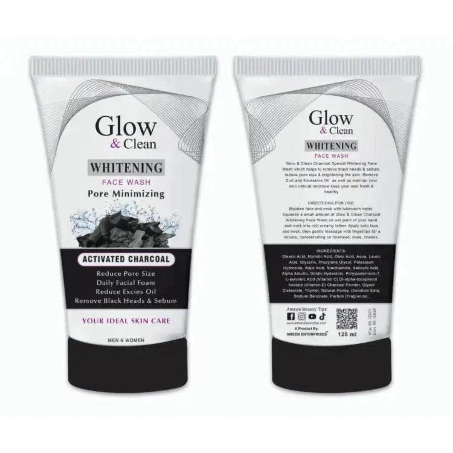 Glow & Clean Charcoal Face Wash YMDS