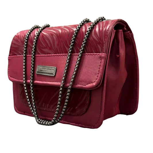 Luxury Women’s Shoulder Bag in Maroon Faux Leather for Casual, Work, and Formal Use YMDS